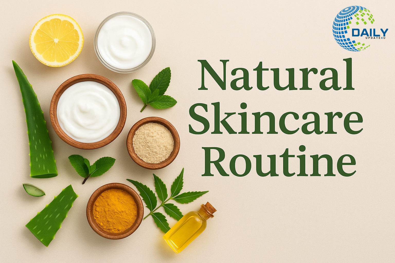 Natural skin care routine for healthy skin in the USA.