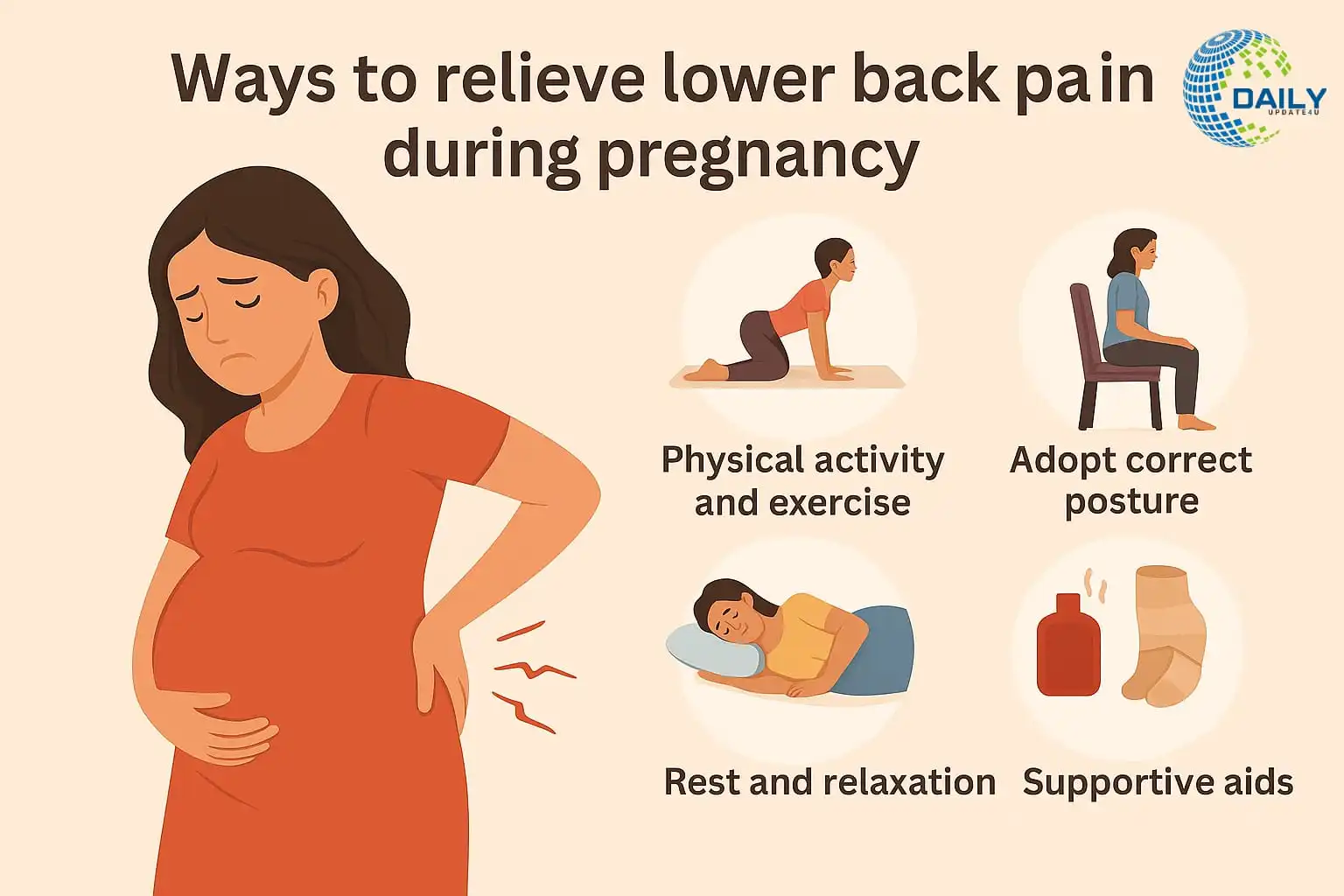 Ways to relieve lower back pain during pregnancy
